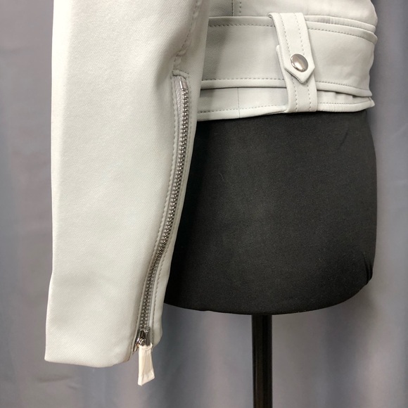 Club Monaco-Blue blazer moto zipper jacket - Picture 8 of 9